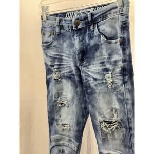 Kids size 12 skinny heavy distressed jeans